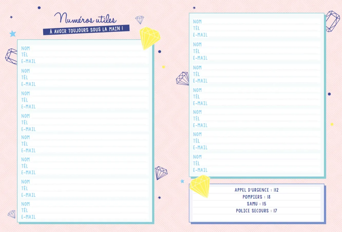 Happy Life Sept 2019 Déc 2020 agenda semainier