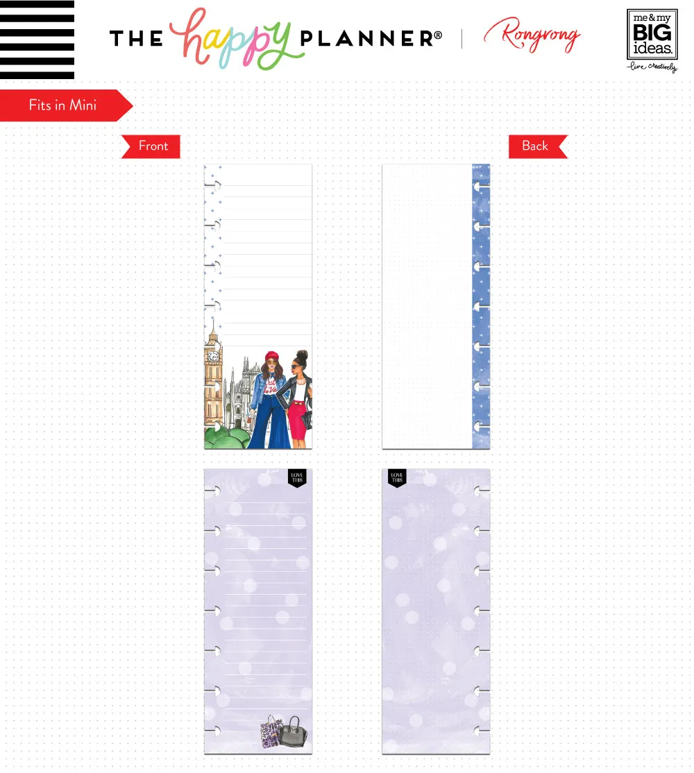 Happy Planner Rongrong Mini demi-feuilles notes 60 feuilles