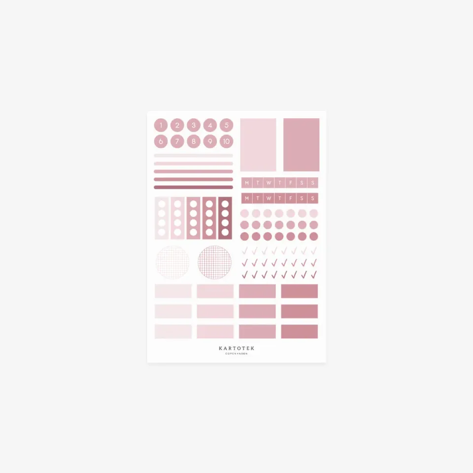 Kartotek Rose stickers planning roses