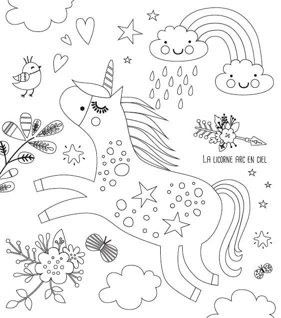 Ma pochette Licornes cartes à gratter et coloriages