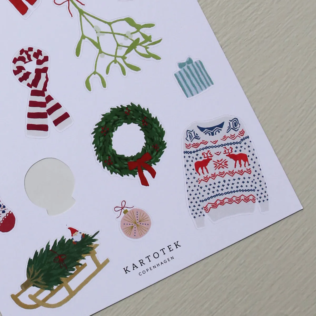 Kartotek Christmas stickers Noël