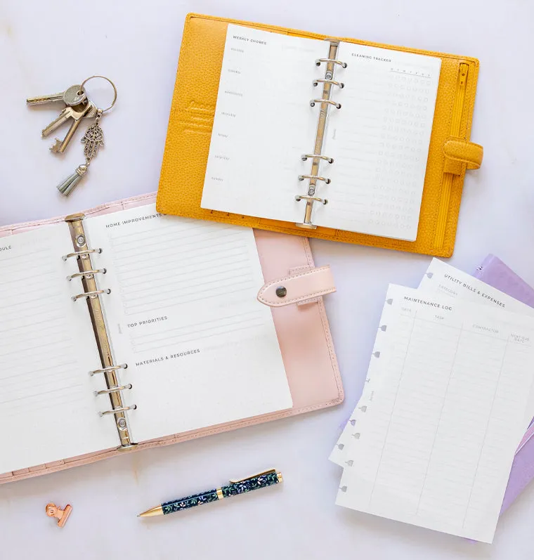 Filofax Planner Maison recharge notebook A5 ménage