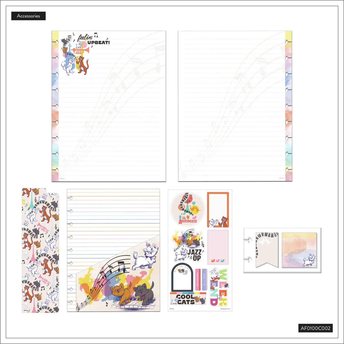 Me & my big ideas Happy Planner Aristocats pack accessoires Classic