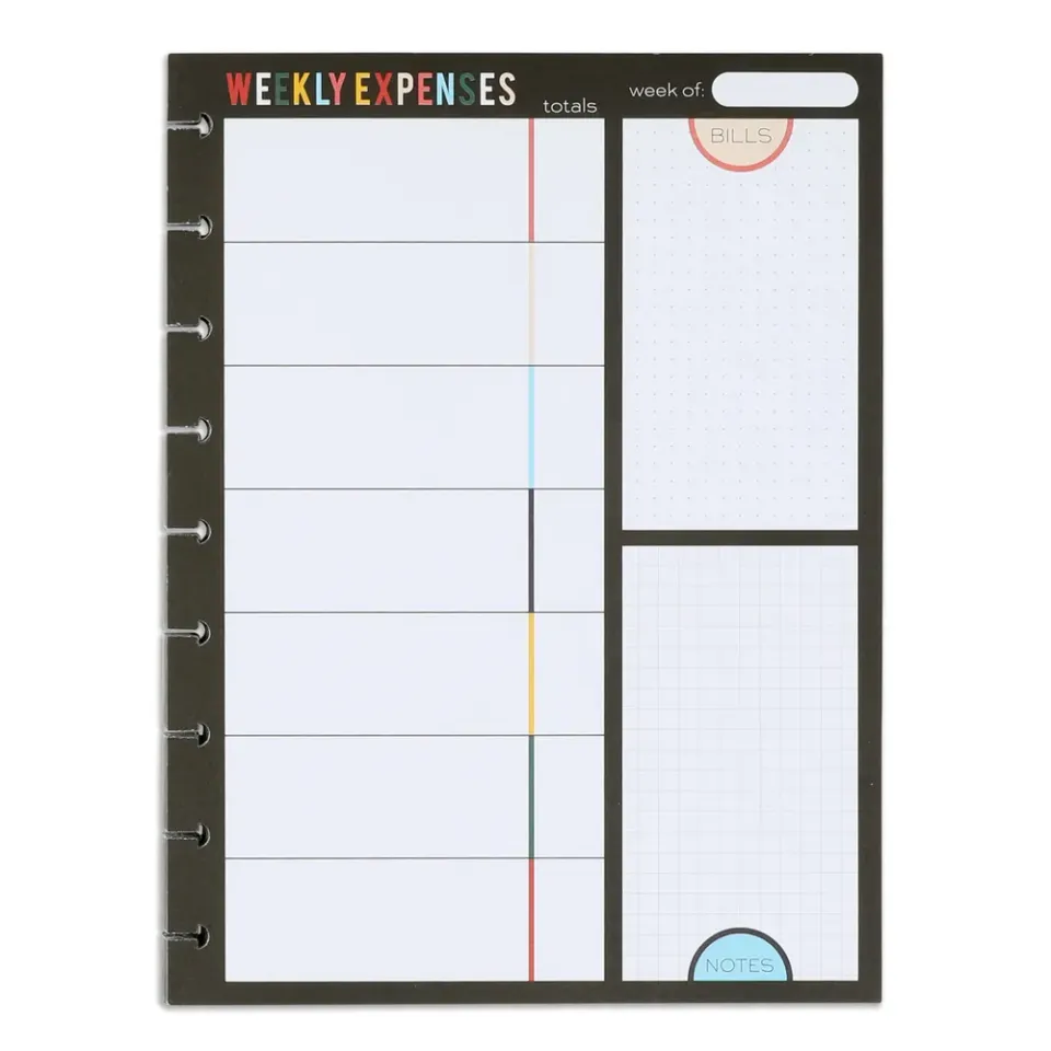 Happy Planner Bright Retro bloc budget Classic 100 feuilles