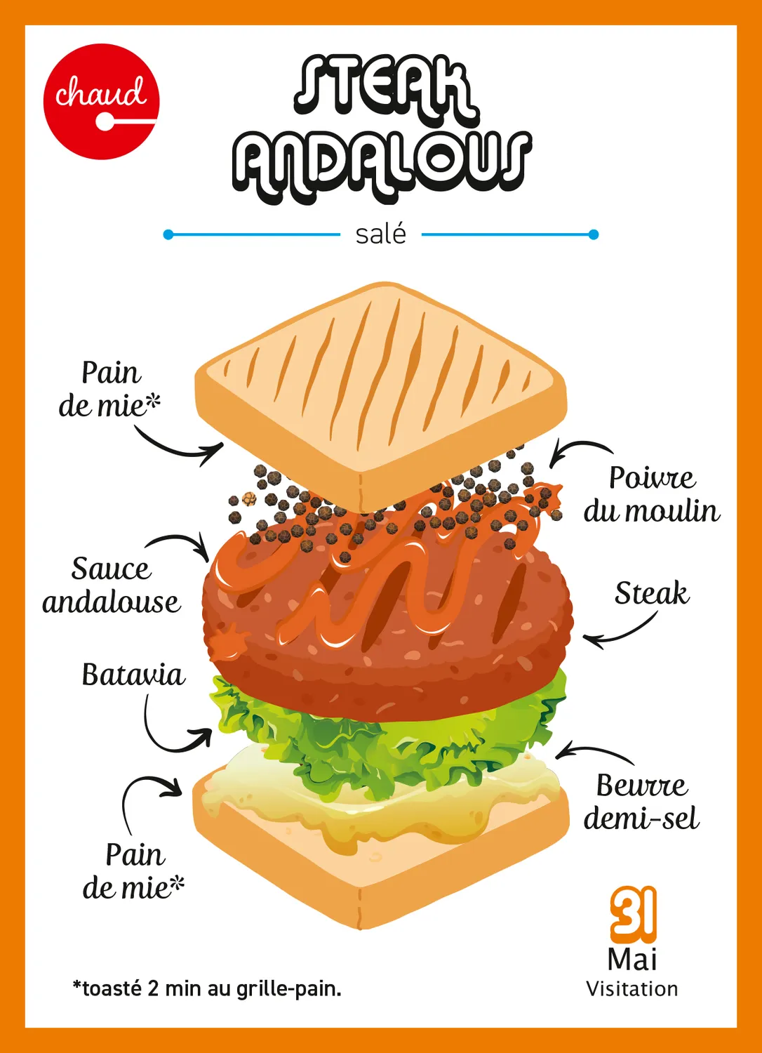 Frigobloc Sandwichs Burgers & Cie 365 jours calendrier à bloc