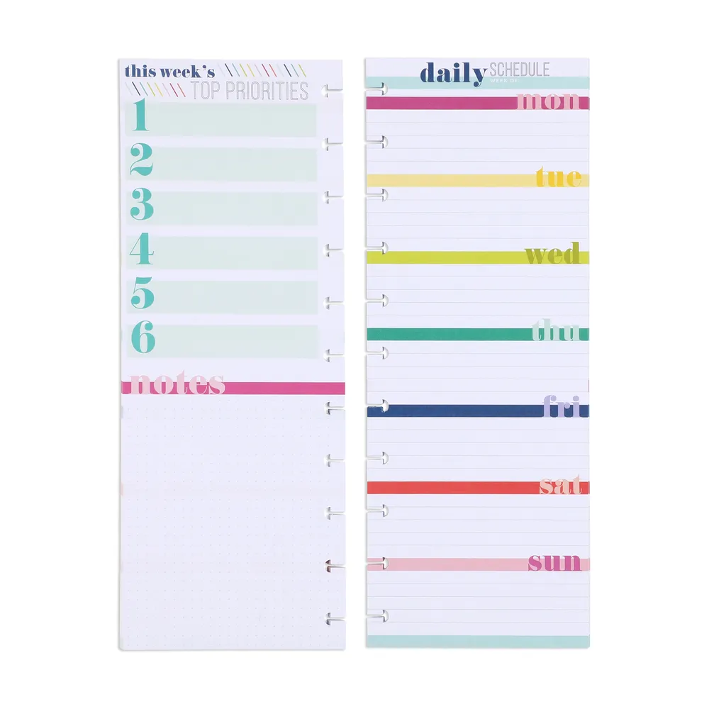 Happy Notes Big demi-feuilles planning journalier 60 feuilles