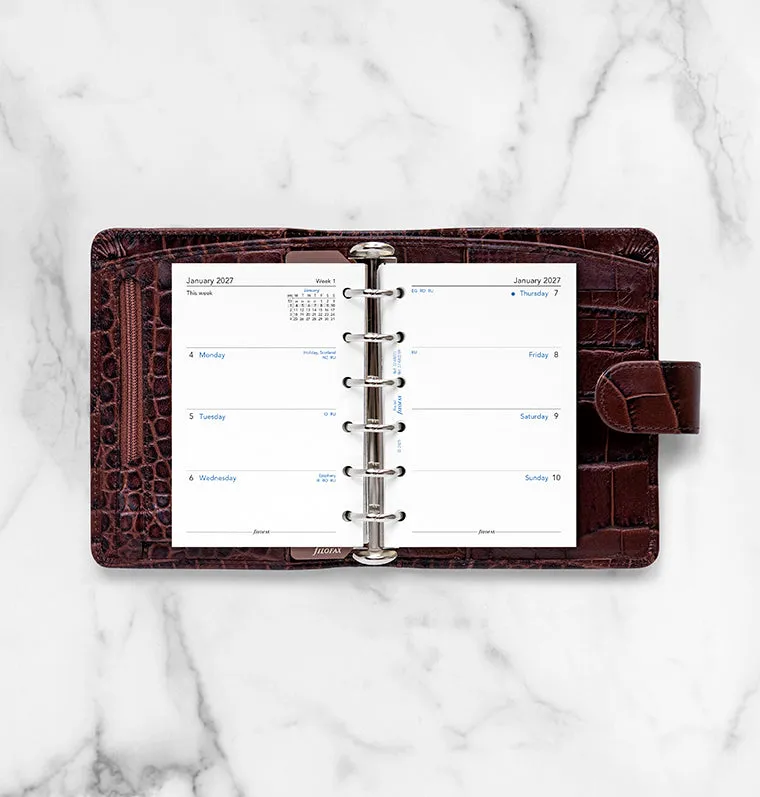 Filofax Classic recharge 2027 semaine 2 pages pocket recyclé