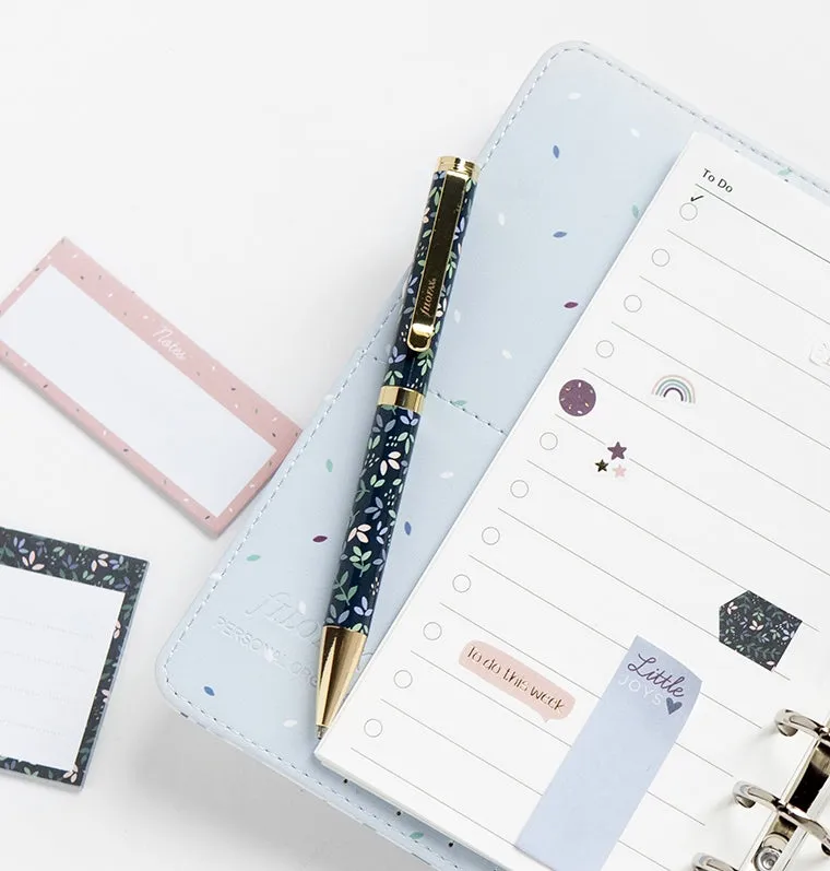Filofax Garden stylo bille métal rechargeable noir