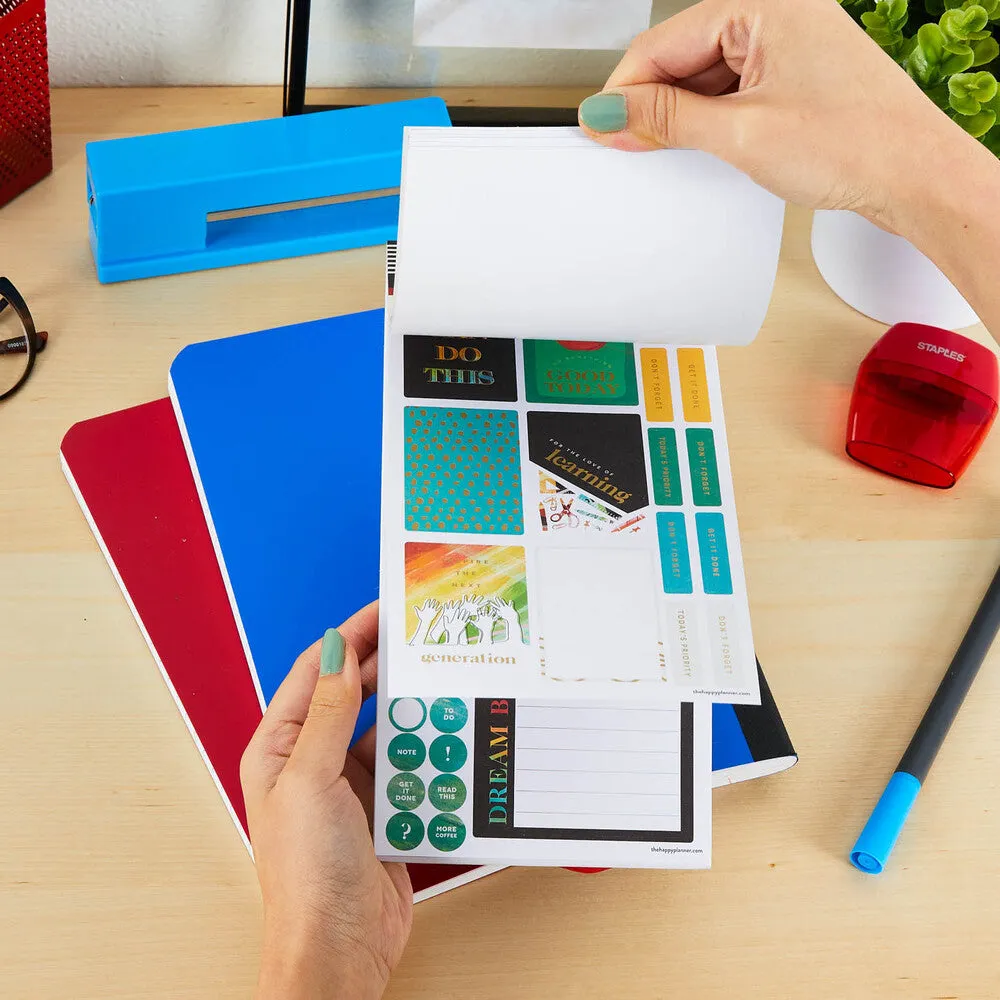 Happy Planner Painterly Collage carnet stickers 696 coloré