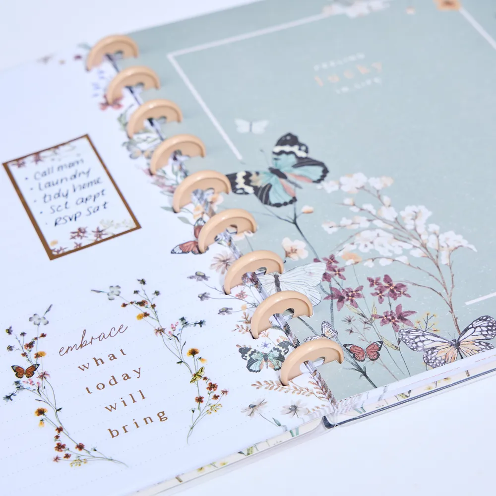 Happy Planner Wild Fields carnet classic 60 feuilles pointillé fleuri