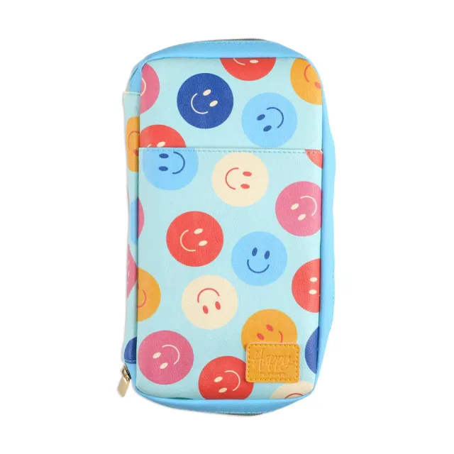 Happy Planner Super Happy pochette stickers zip smiley simili cuir