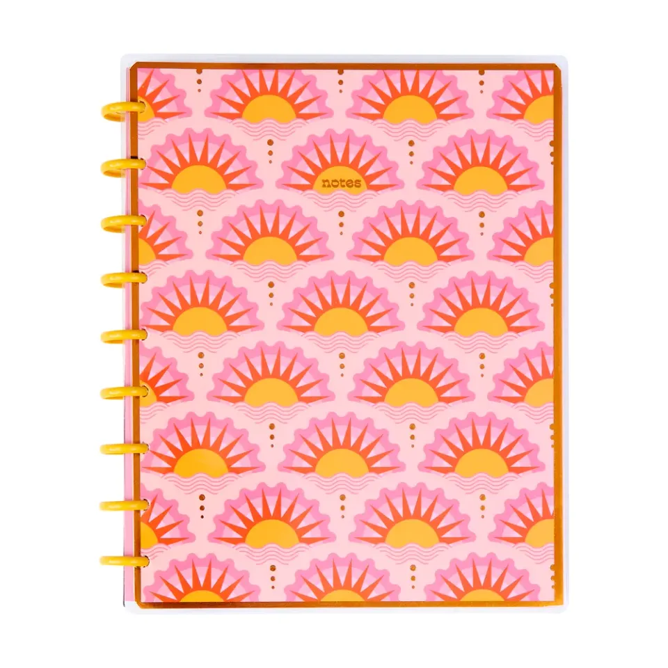 Happy Planner Retro Sunset Cat Coq carnet pointillé 60 feuilles