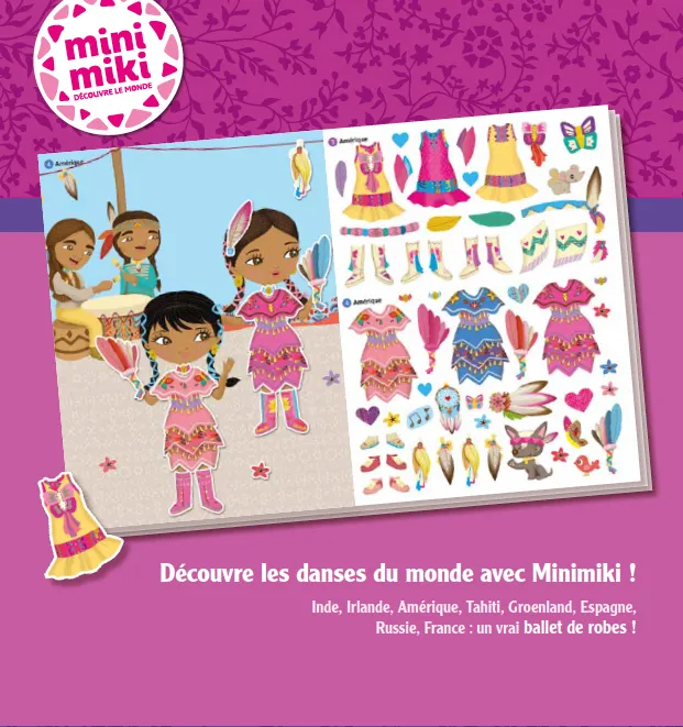 Frigobloc Minimiki Danses du monde stickers robes ballet
