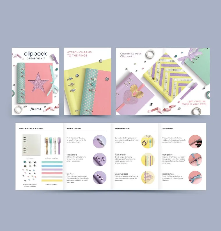 Filofax Clipbook A5 kit créatif jaune