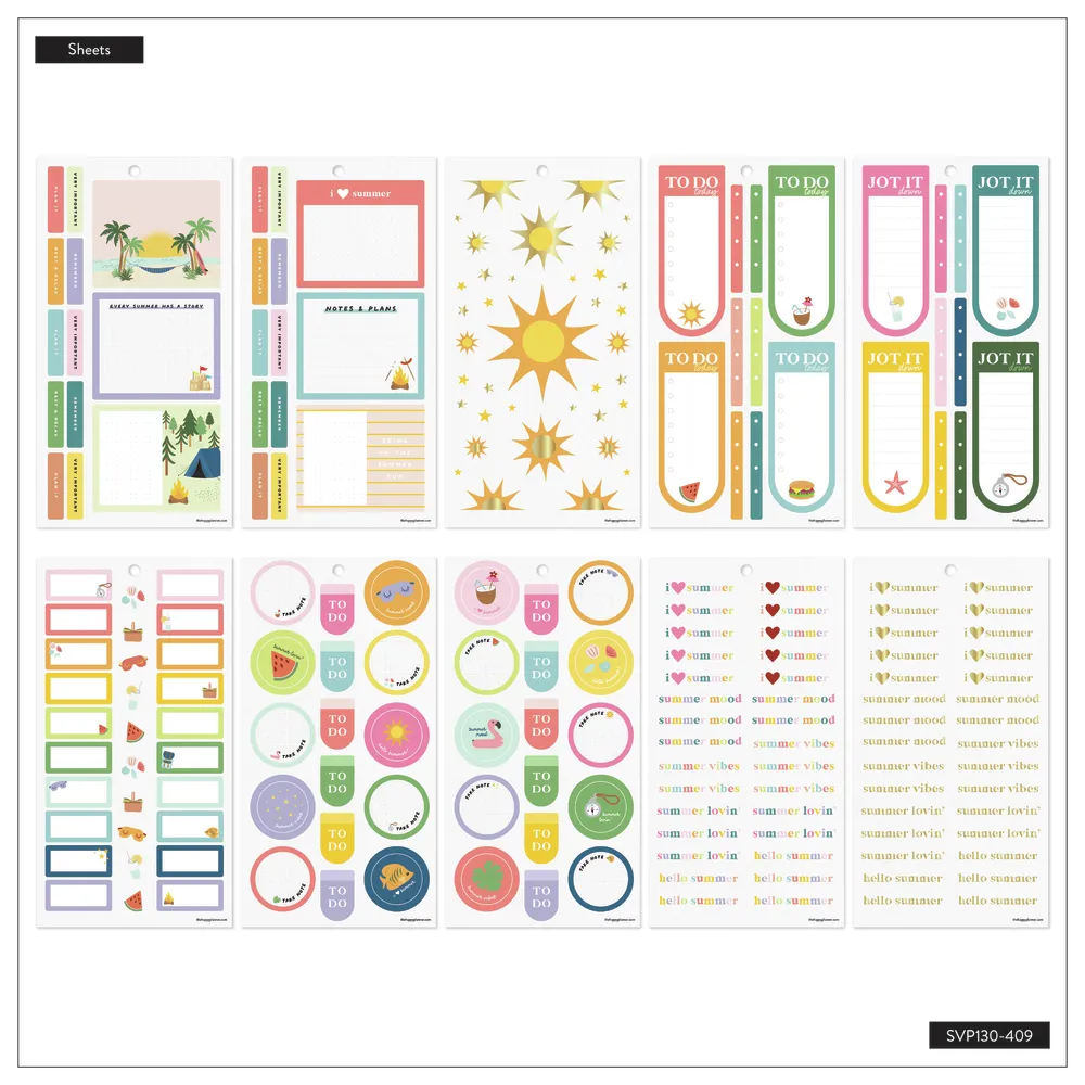 Happy Planner Summer Events stickers été Classic 813 stickers