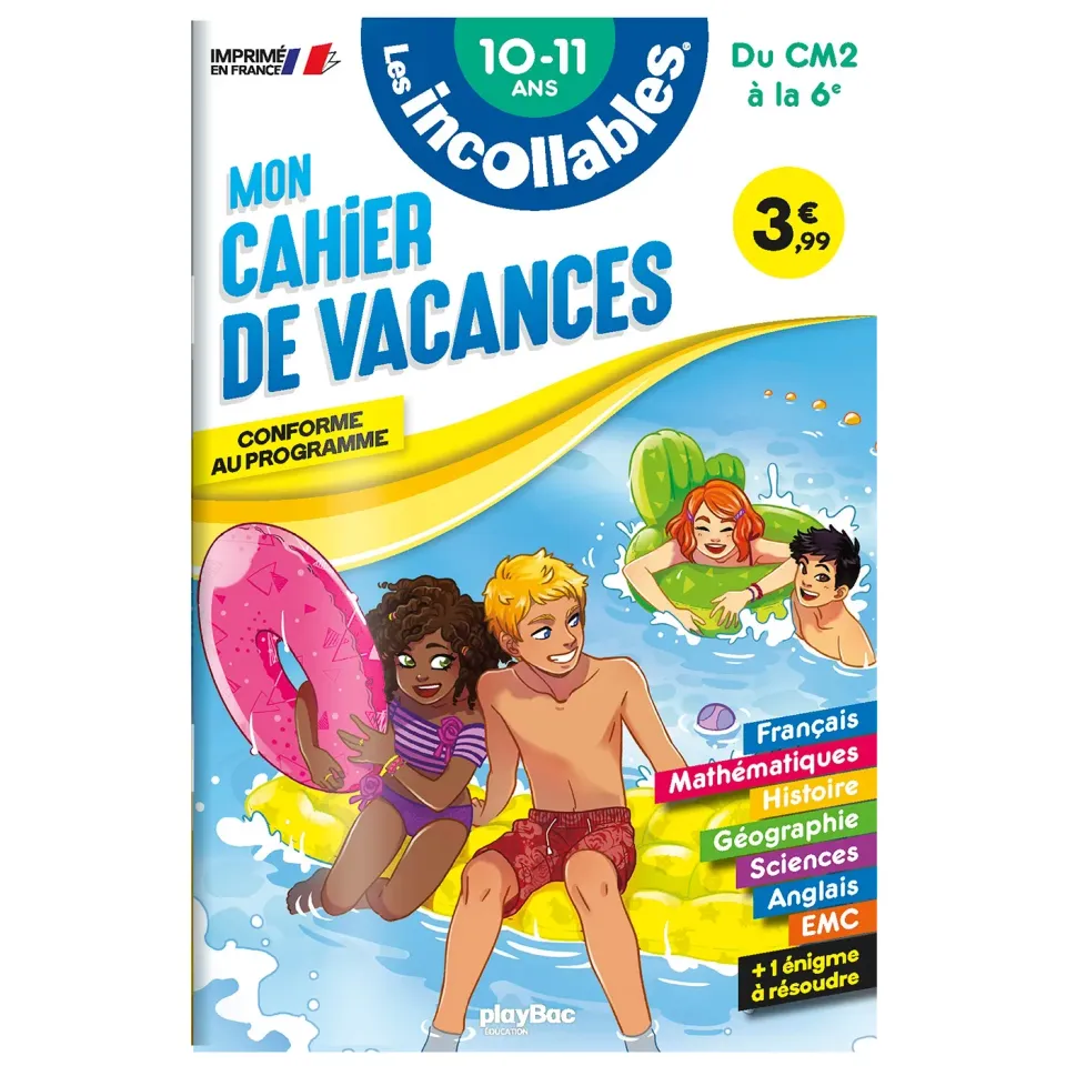 Frigobloc Incollables CM2-6e cahier vacances 2026 10-11 ans
