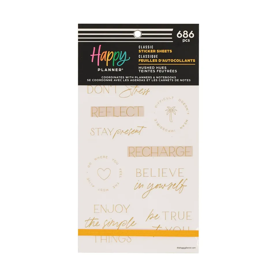 Me & my big ideas Hushed Hues stickers bien-être 30 feuilles