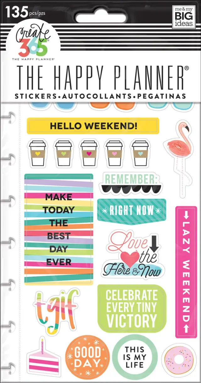 Happy Planner TGIF stickers Classic 5 feuilles fun