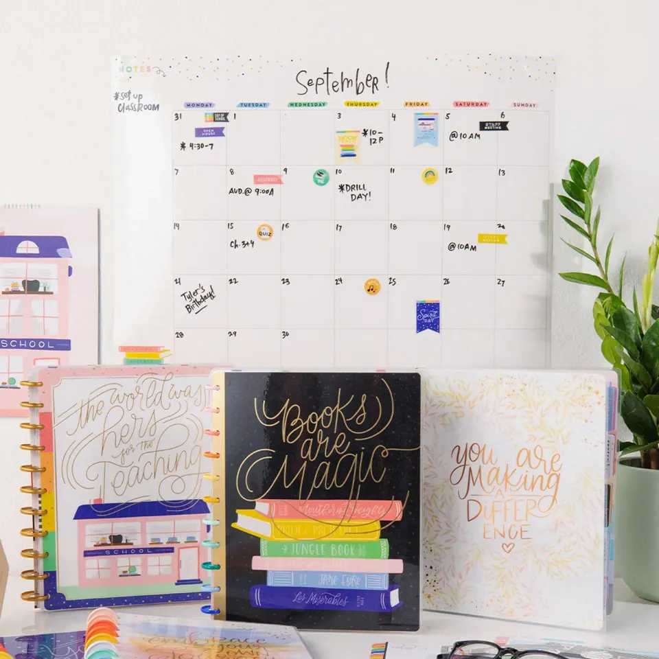 Happy Planner Happy Plans calendrier mural effaçable mensuel