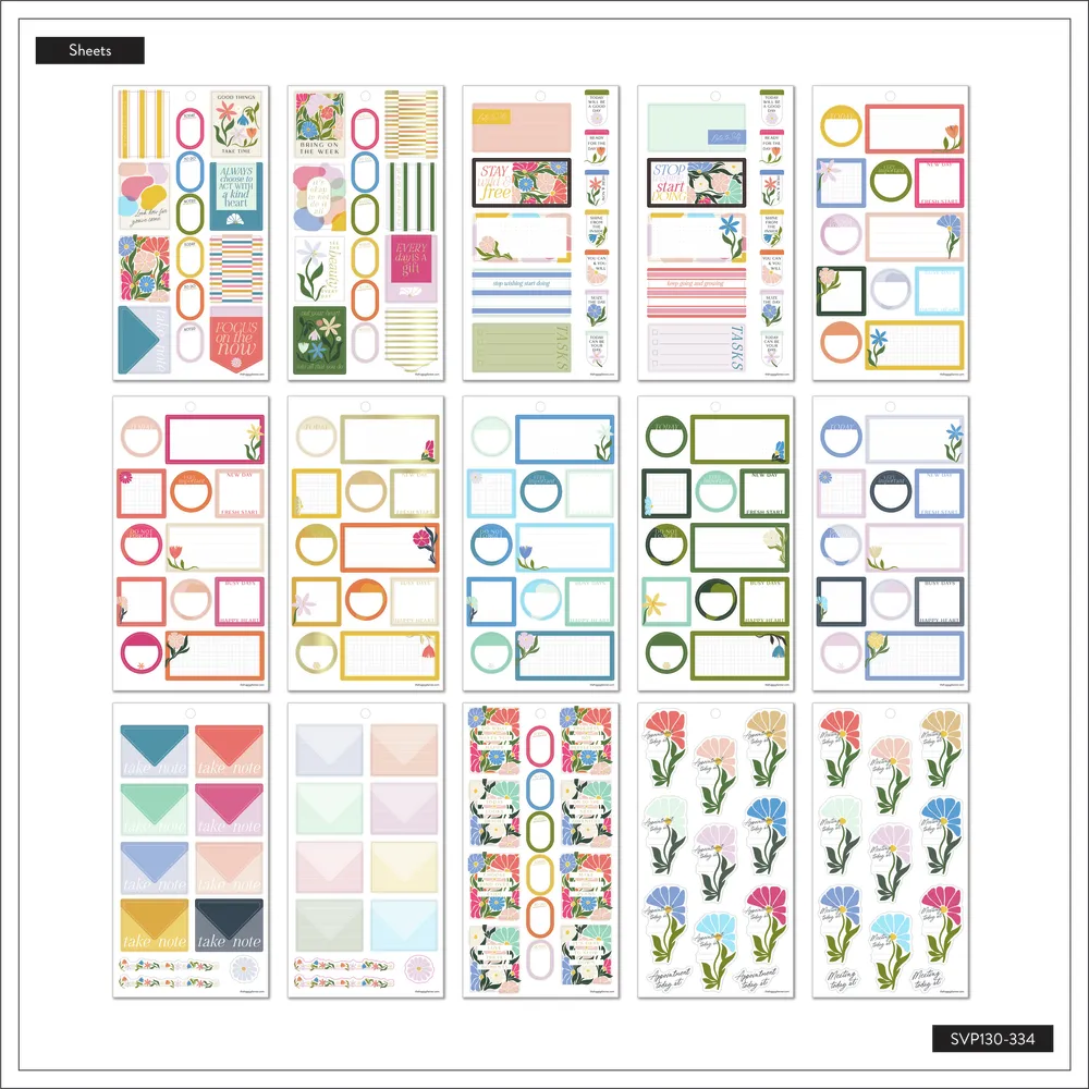Me & my big ideas Poppy Piping stickers 474 fleurs