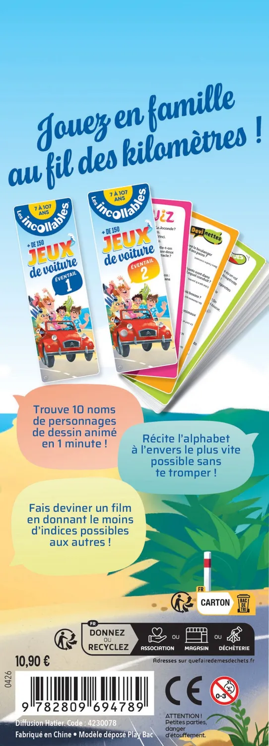 Les Incollables Jeux de voiture éventails 7 à 77 ans
