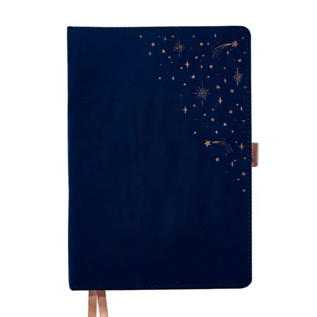 Happy Planner Velvet Stargazer journal pointillé 80 velours bleu
