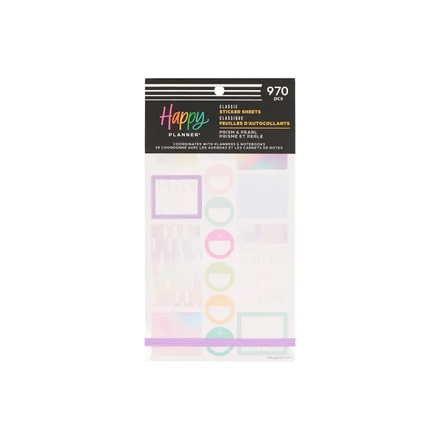 Happy Planner Prism & Pearl Value Pack autocollants 30 feuilles