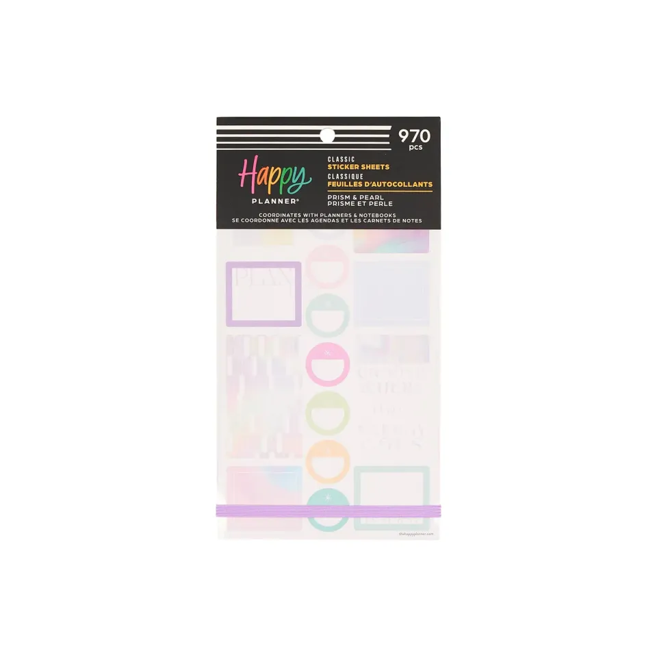 Happy Planner Prism & Pearl Value Pack autocollants 30 feuilles