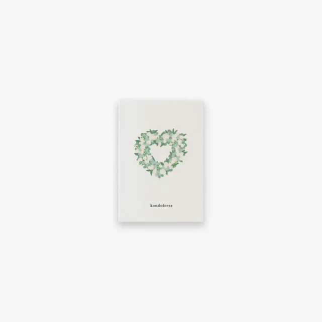 Kartotek Blomsterhjerte carte de condoléances A7