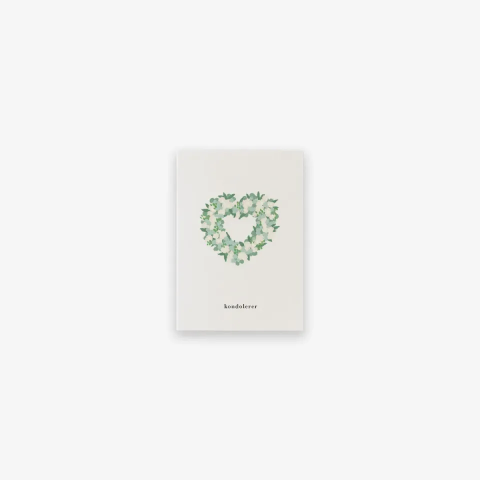 Kartotek Blomsterhjerte carte de condoléances A7