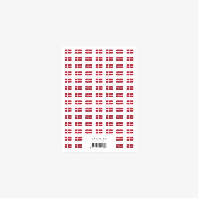 Kartotek Mini Danish Flags stickers drapeaux danois