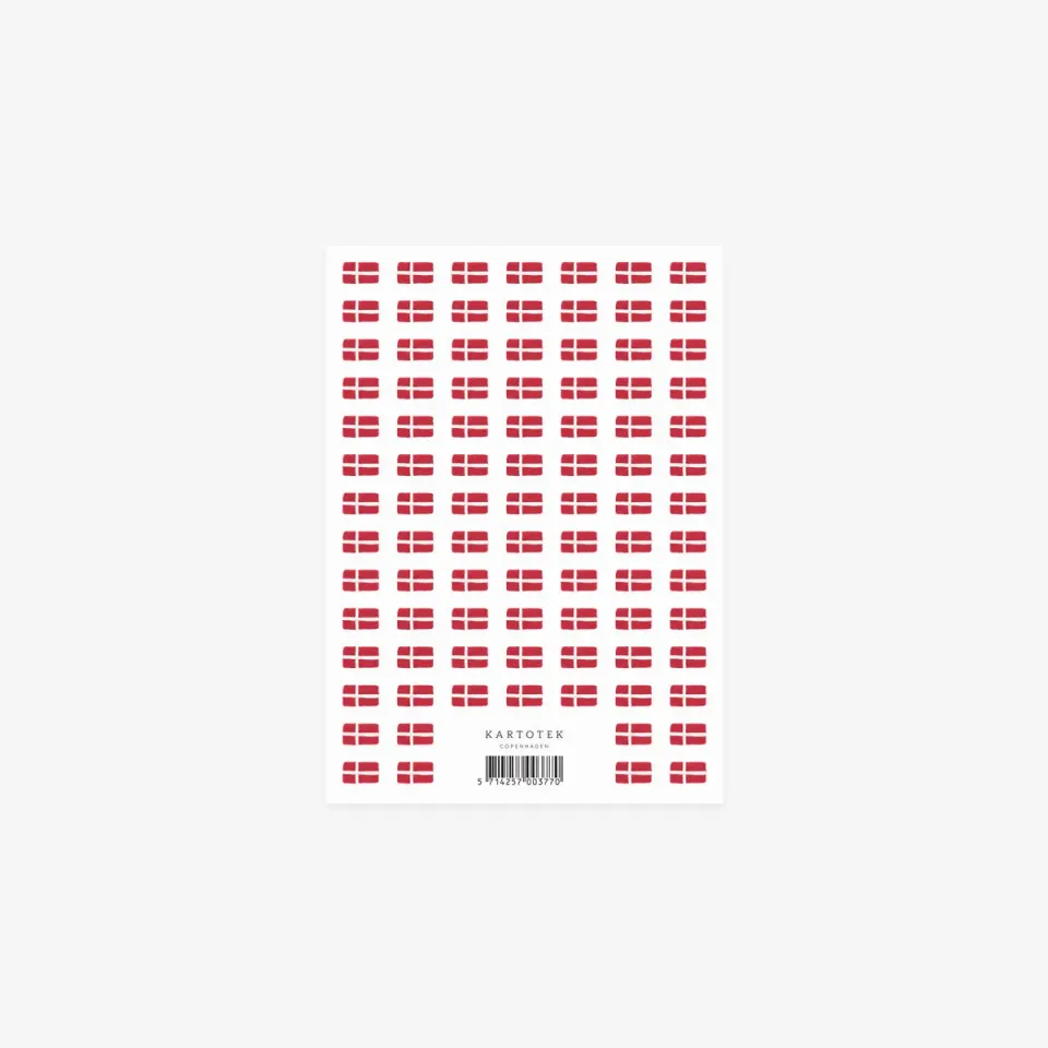 Kartotek Mini Danish Flags stickers drapeaux danois