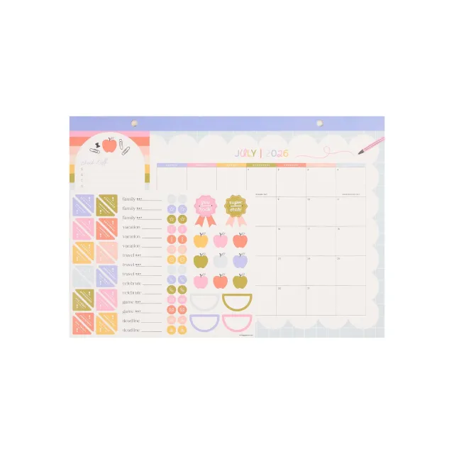 Me & my big ideas School Doodles calendrier bureau 12 mois