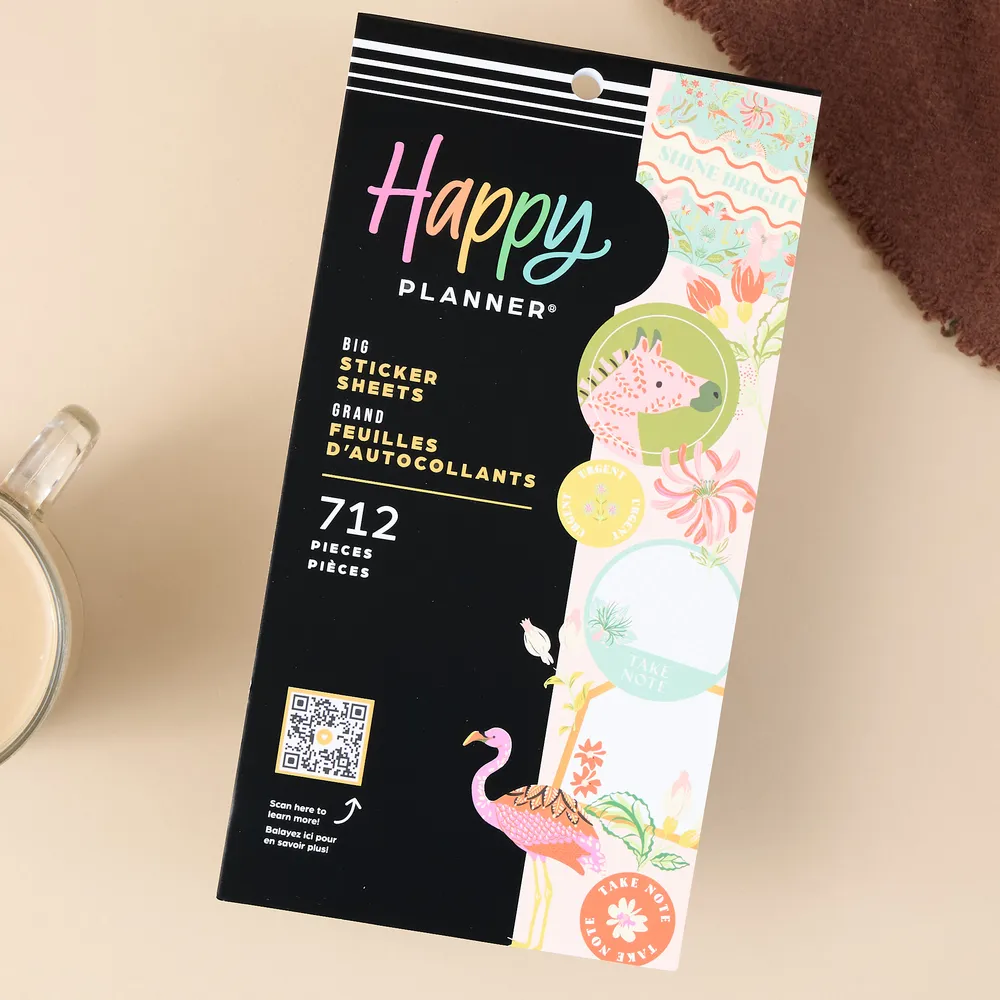 Happy Planner Lush Linens stickers Big 712 pièces 30 feuilles