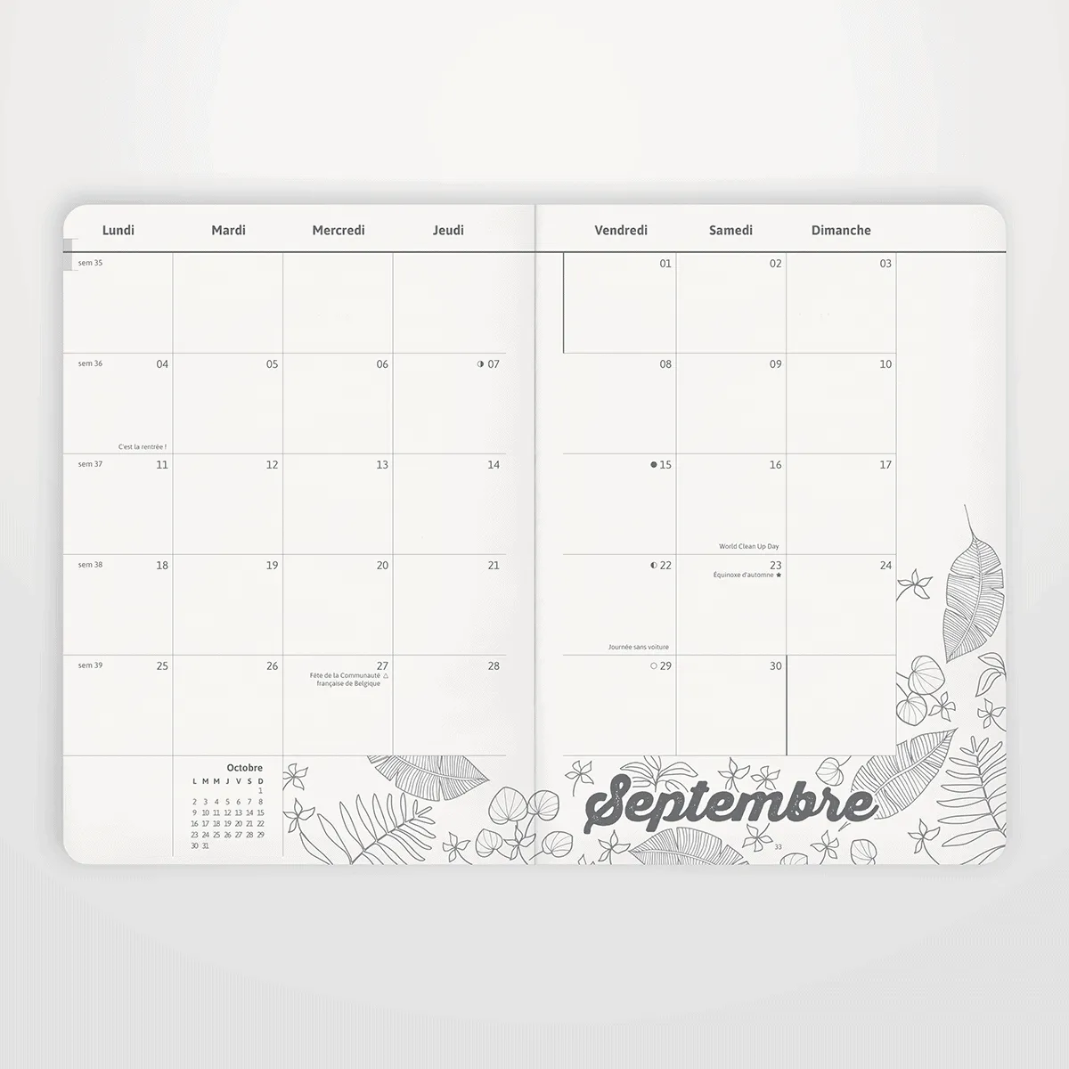 My365 My Agenda 2025/2026 agenda souple A5 bleu + jaquette camel