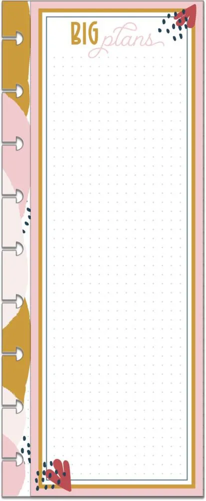 Happy Planner recharge papier plié checklist notes 40 feuilles