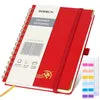 Poprun WH145S carnet à spirale quadrillé rouge papier épais