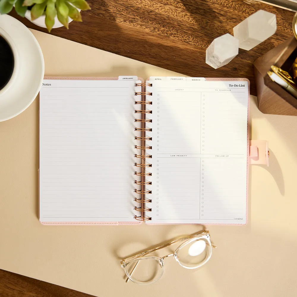 Happy Planner Citrine 2027 Blush agenda A5 pro lundi