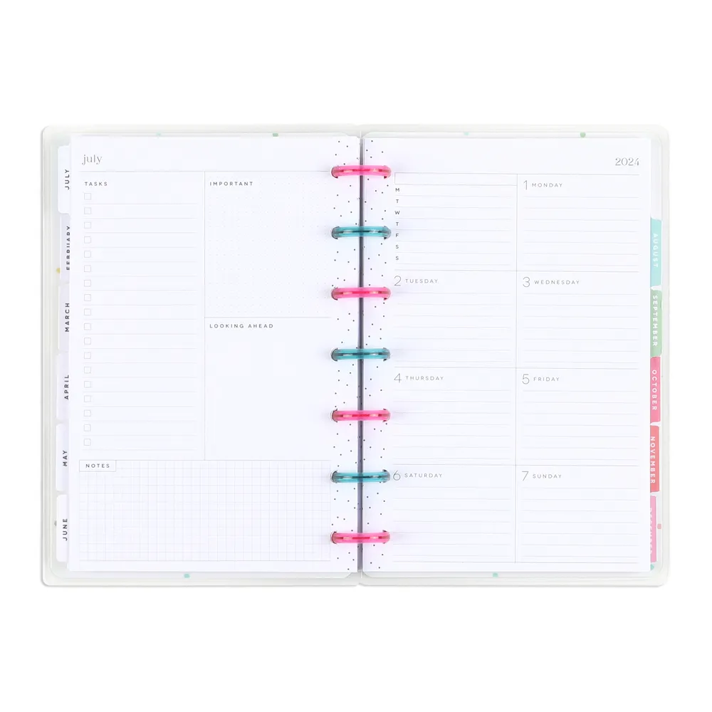 Happy Planner Miss Maker Mini Dashboard agenda daté 2024
