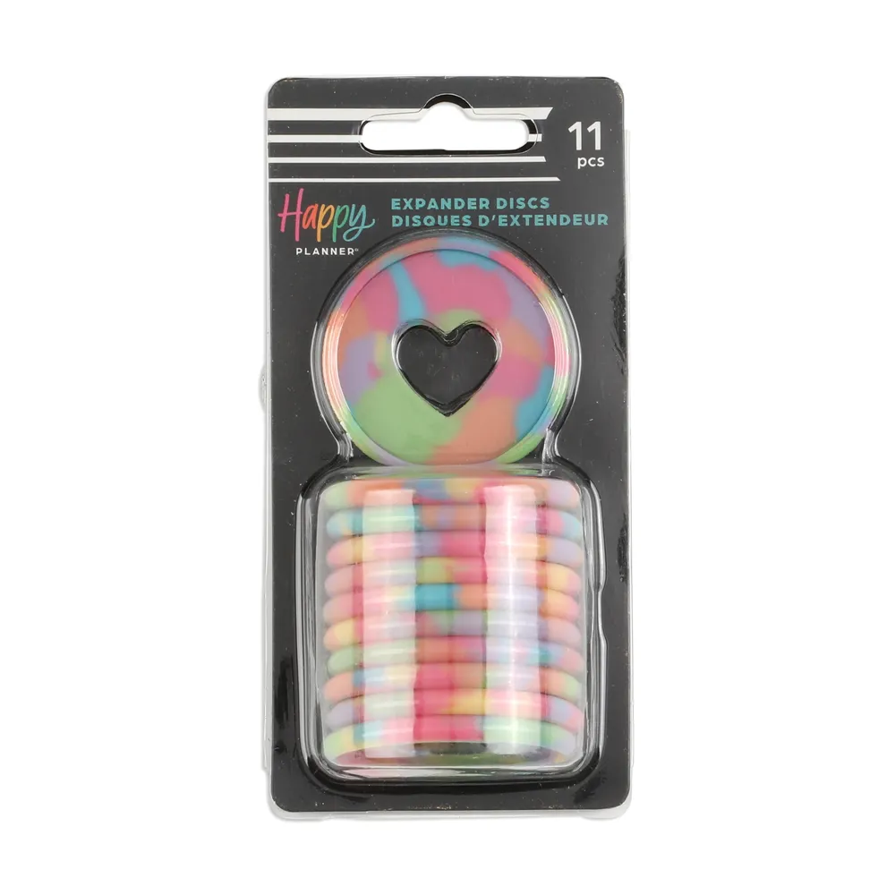 Happy Planner Glossy Sherbert disques expander plastique 11 anneaux