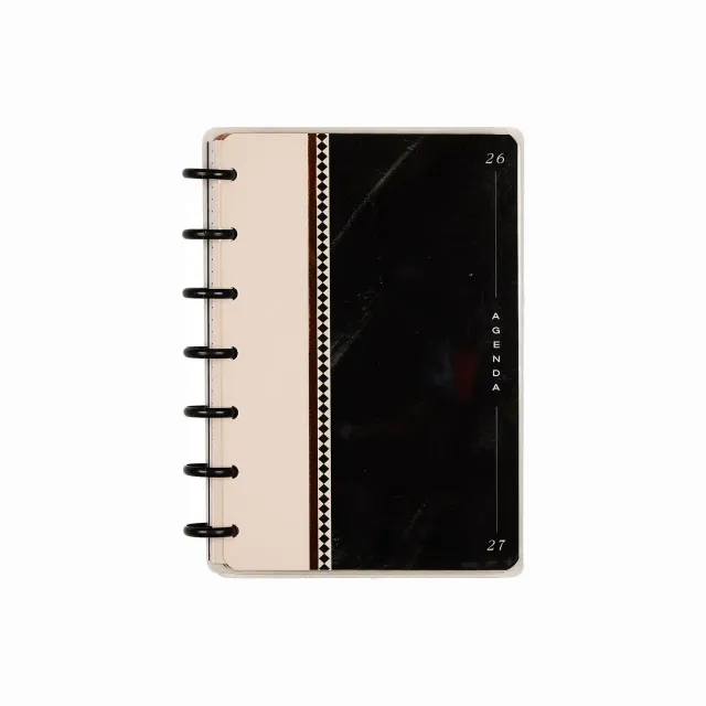 Happy Planner Neutral Noir 2026-2027 agenda mini vertical noir