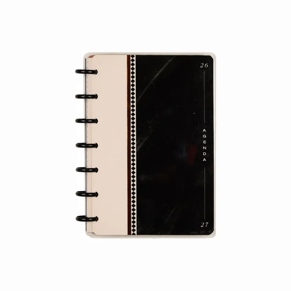 Happy Planner Neutral Noir 2026-2027 agenda mini vertical noir