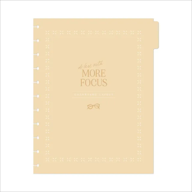 Happy Planner Dashboard extension non datée Big 6 mois