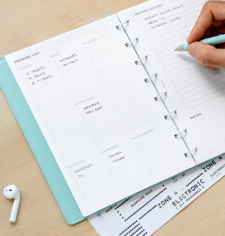 Filofax Travel recharge A5 carnet voyage