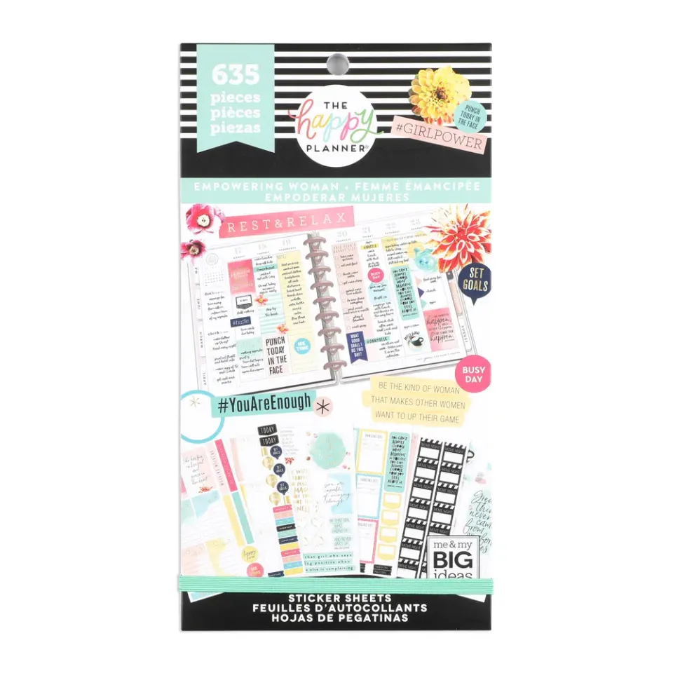 Happy Planner Empowering Woman Value Pack stickers 30 feuilles