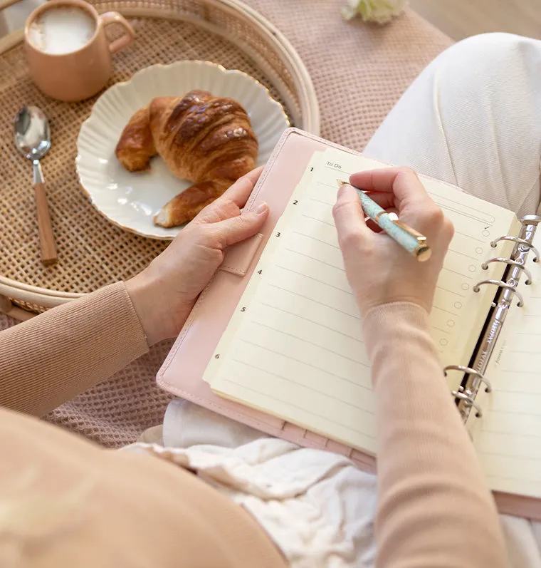 Filofax Malden organiseur A5 cuir rose véritable