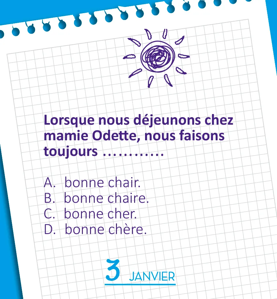 Frigobloc Mini 365 jours sans fautes mini calendrier orthographe
