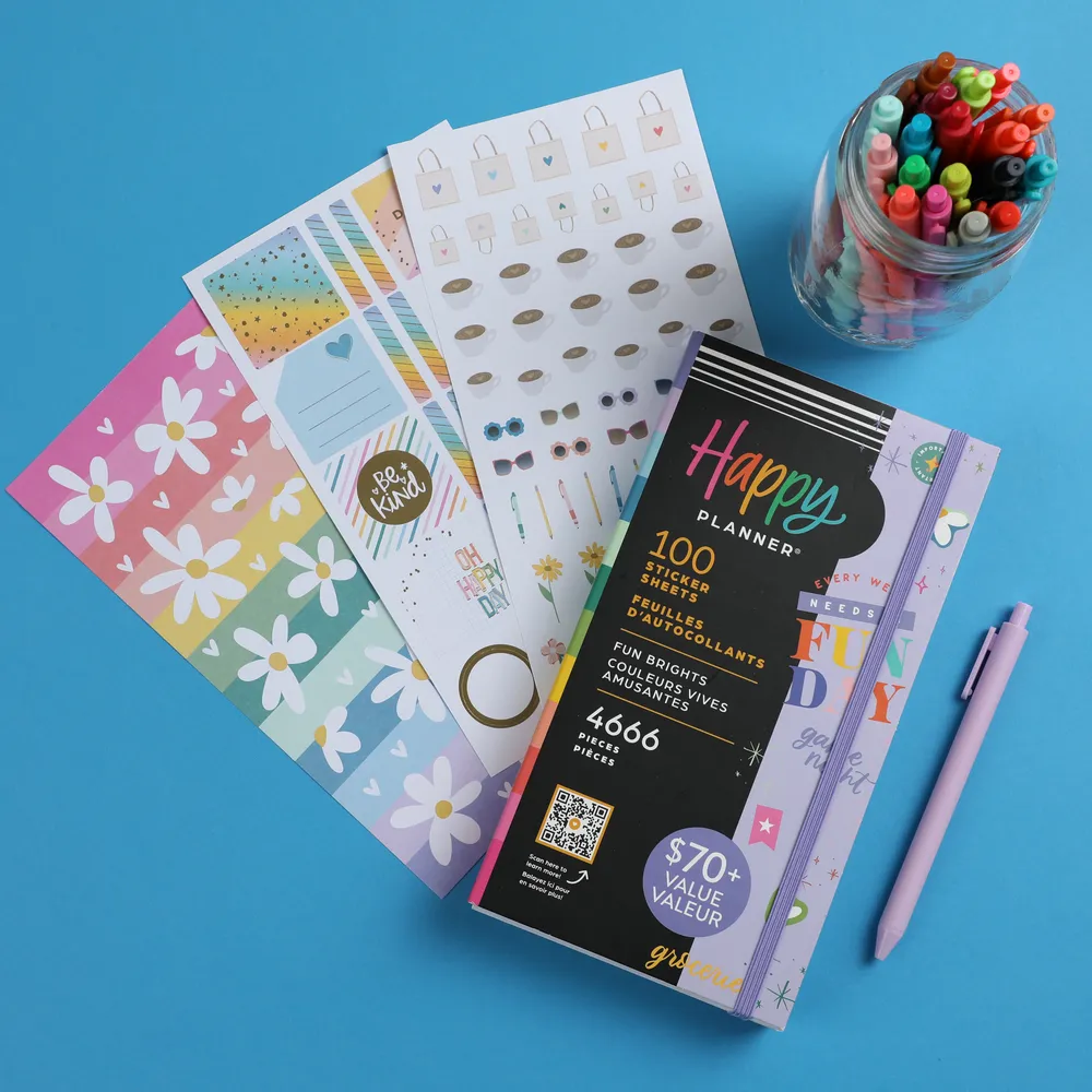 Happy Planner Fun Brights méga stickers 4666 pièces