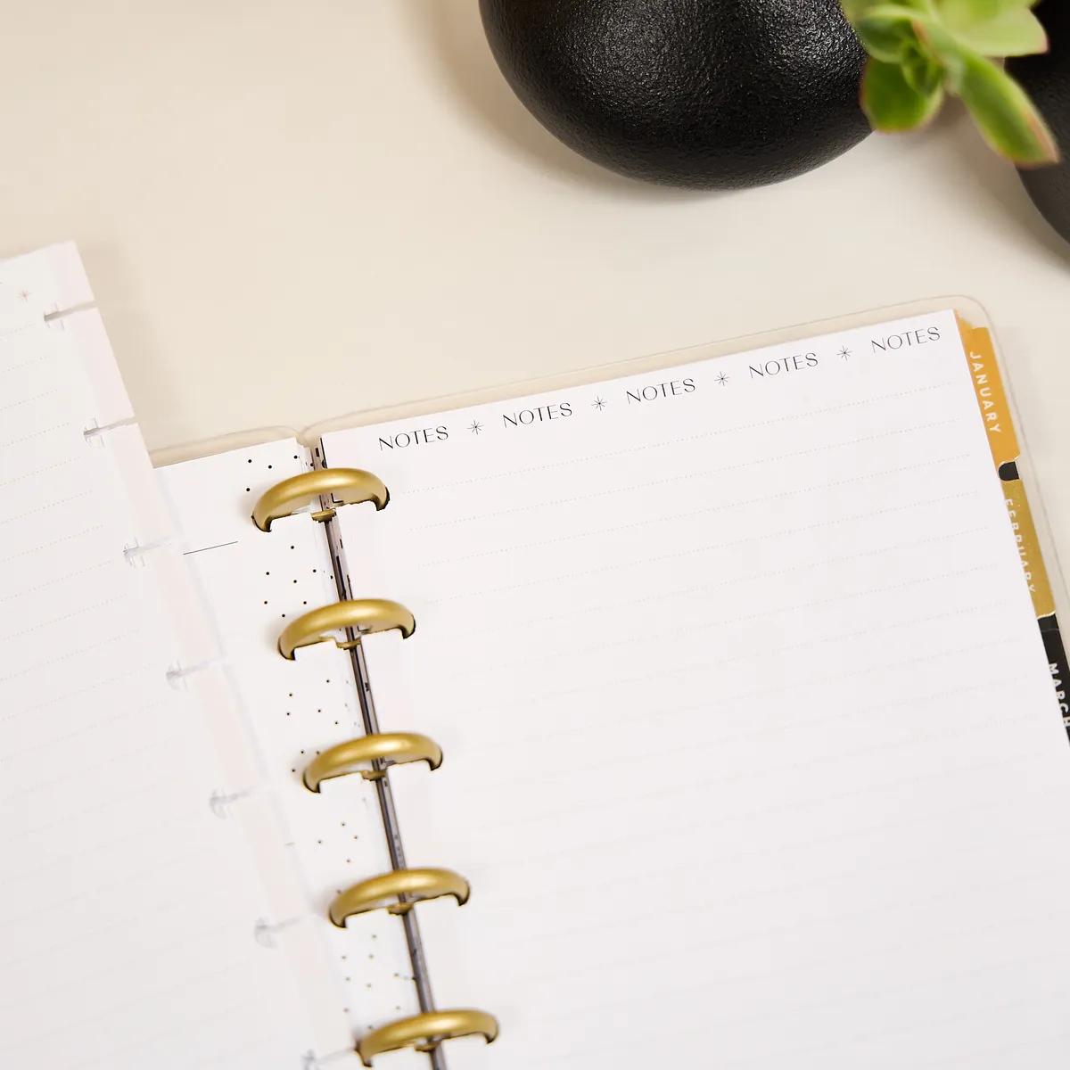 Happy Planner Modern Craft recharge mini pointillé ligné 40 feuilles