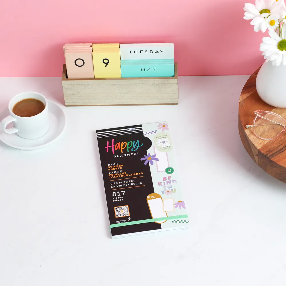 Happy Planner Life Is Sweet carnet stickers 817 motifs colorés